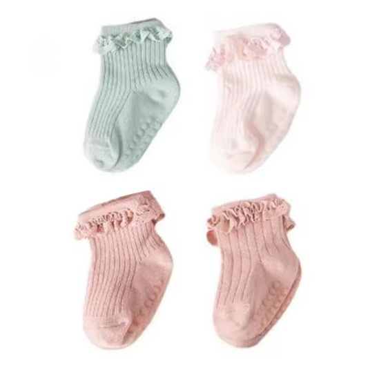 Rutschfeste Babysocken für Babys – 4er-Pack