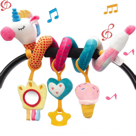 Stroller Play Arch with Plush Animals