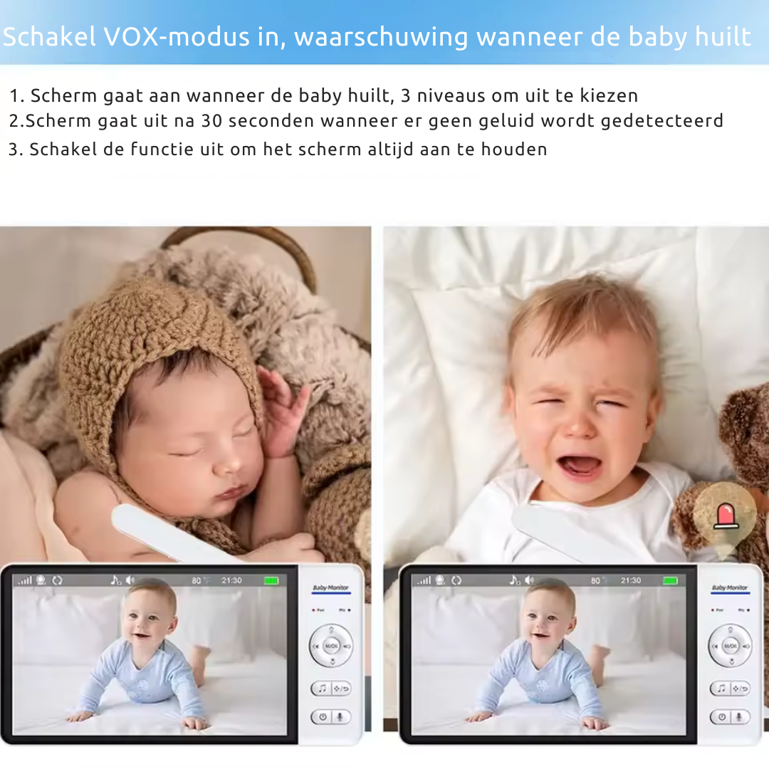 Babyphone mit Zoomkamera und Temperaturbenachrichtigung