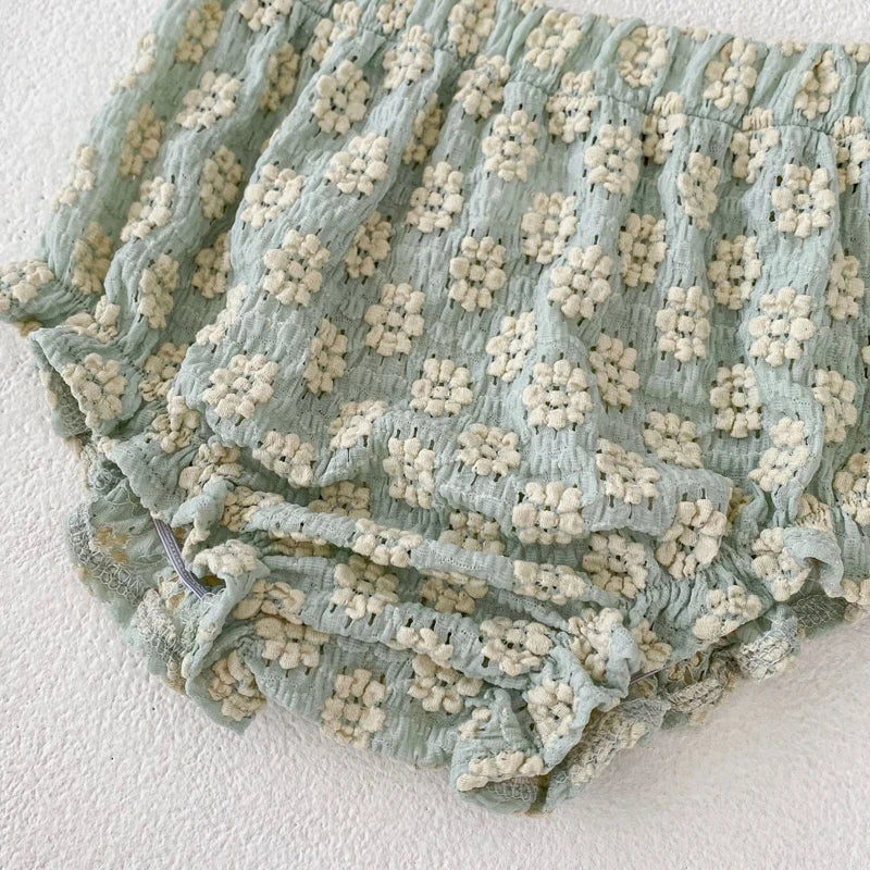 Strickset mit floralem Jacquardmuster