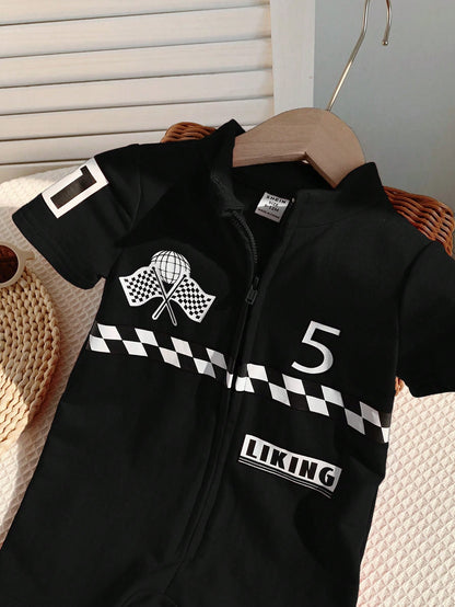 Summer Baby Set – Soft Knitted Romper Car Sport