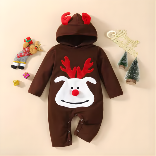 Baby-Weihnachts-Overall mit Kapuze