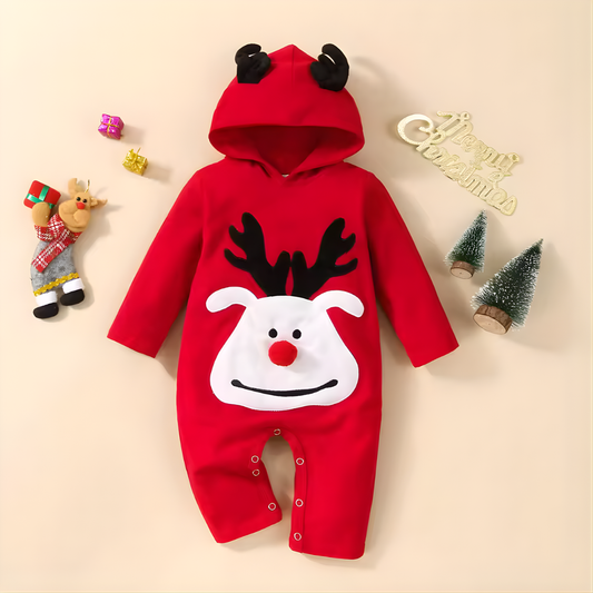 Baby-Weihnachts-Overall mit Kapuze