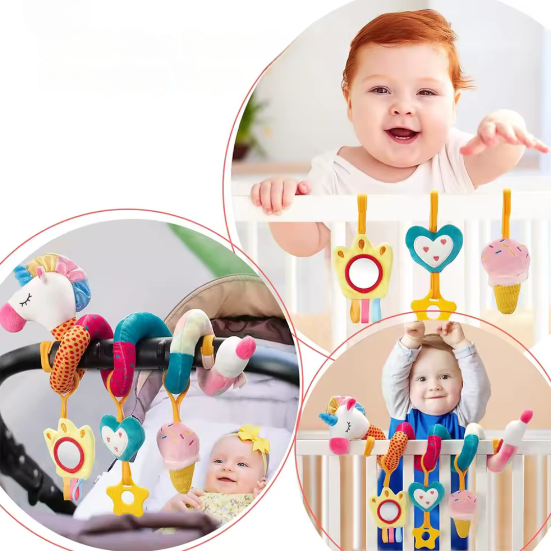 Stroller Play Arch with Plush Animals