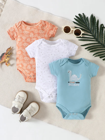 3-teiliges Baby-Strampler-Set, Kurzarm, Sommeroutfit