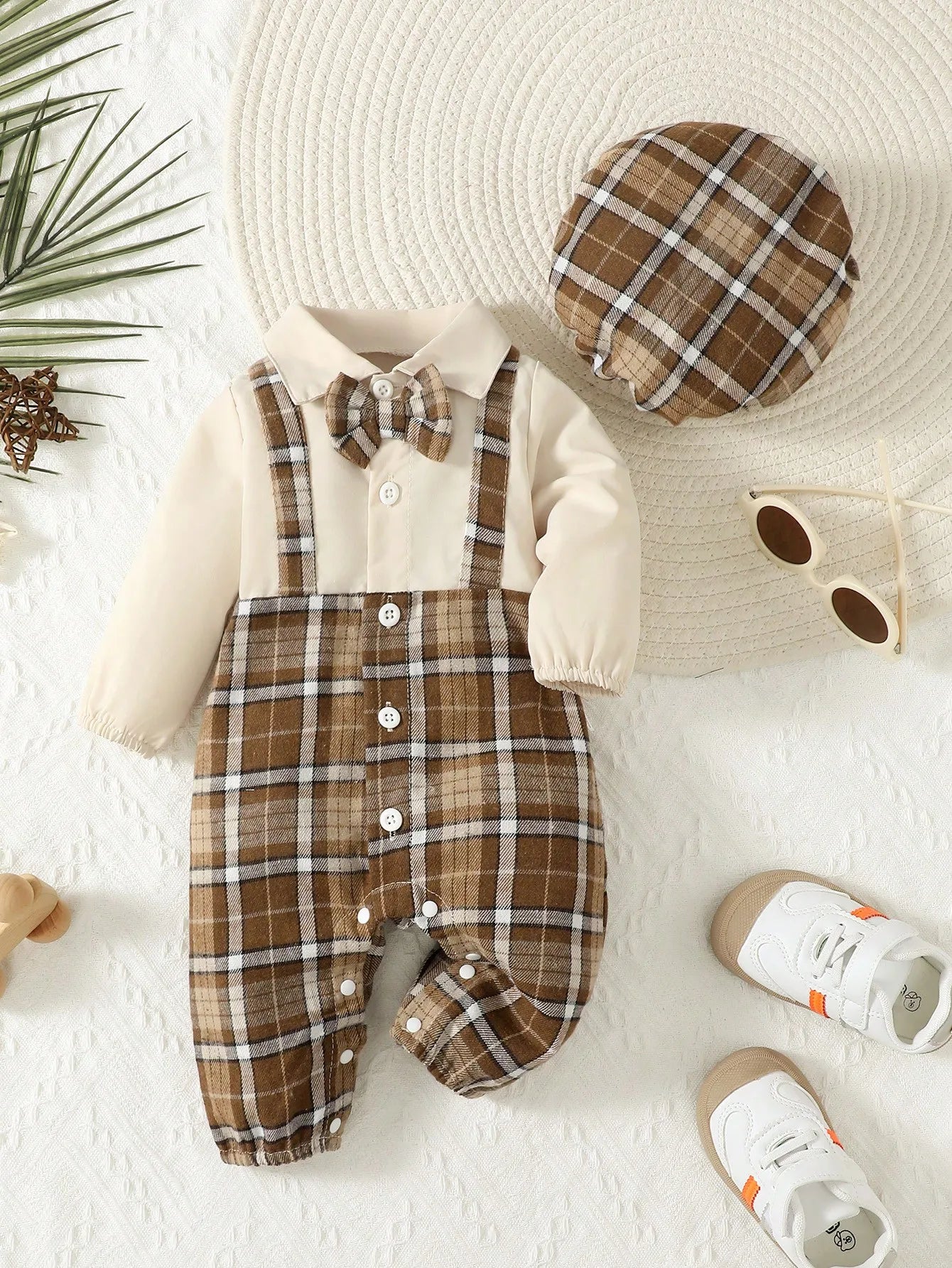Two Piece Baby Outfit Suspenders Jumpsuit