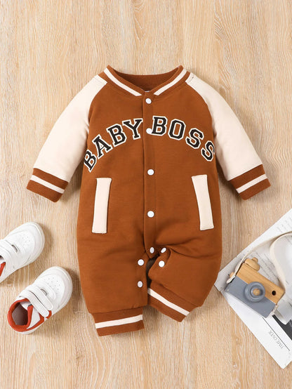 Baby-Jumpsuit mit langen Ärmeln, modisches Outfit