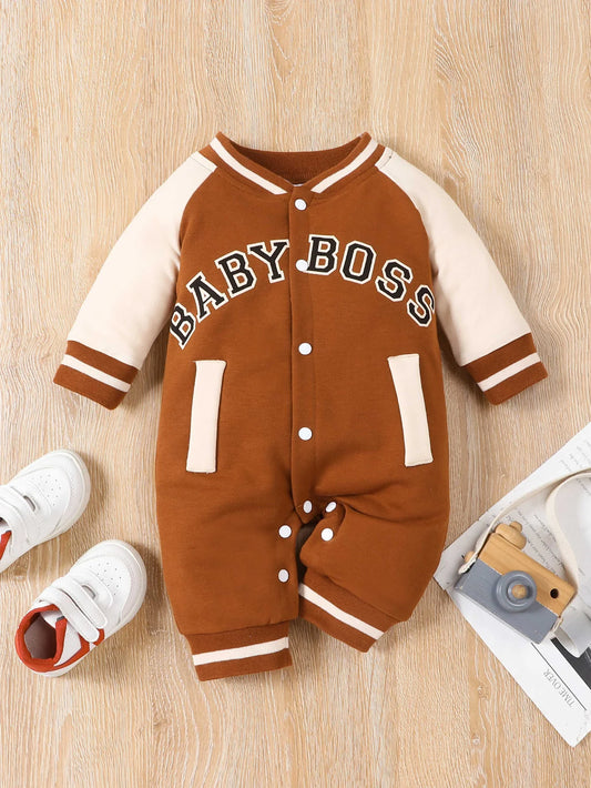 Baby-Jumpsuit mit langen Ärmeln, modisches Outfit