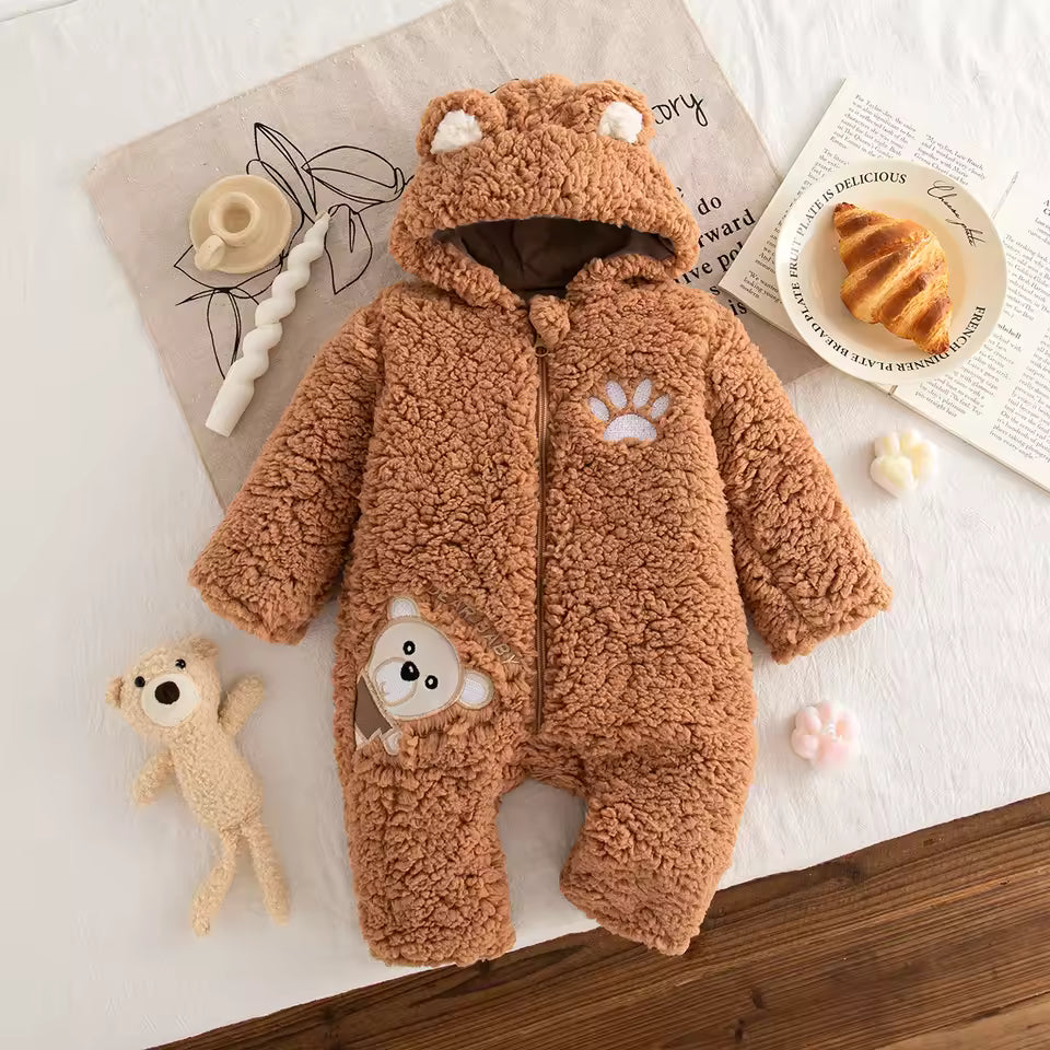 Winter Teddy Baby Strampler