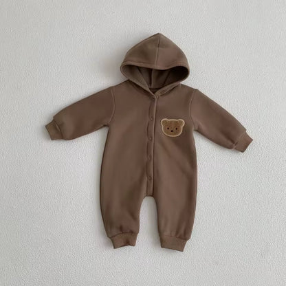 Baby-Jumpsuit mit Schneebär-Motiv
