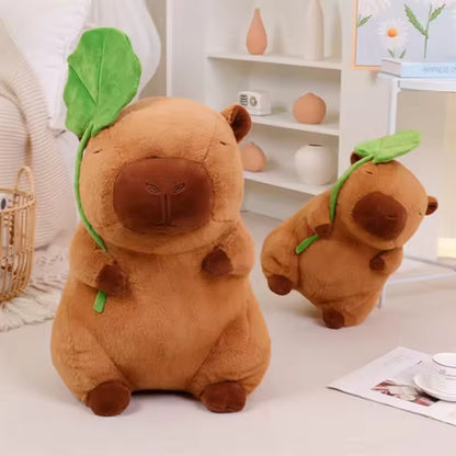 Lotus Leaf Capybara Cuddly Toy