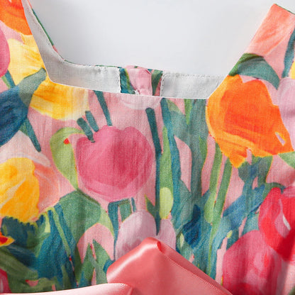 Tulip Romper Set – Girls Bodysuit with Headband 