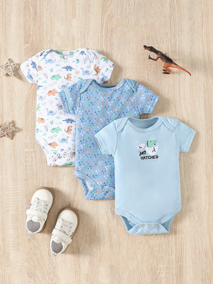 3-teiliges Baby-Strampler-Set, Kurzarm, Sommeroutfit