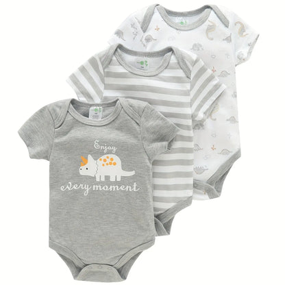 3-teiliges Baby-Strampler-Set, Kurzarm, Sommeroutfit
