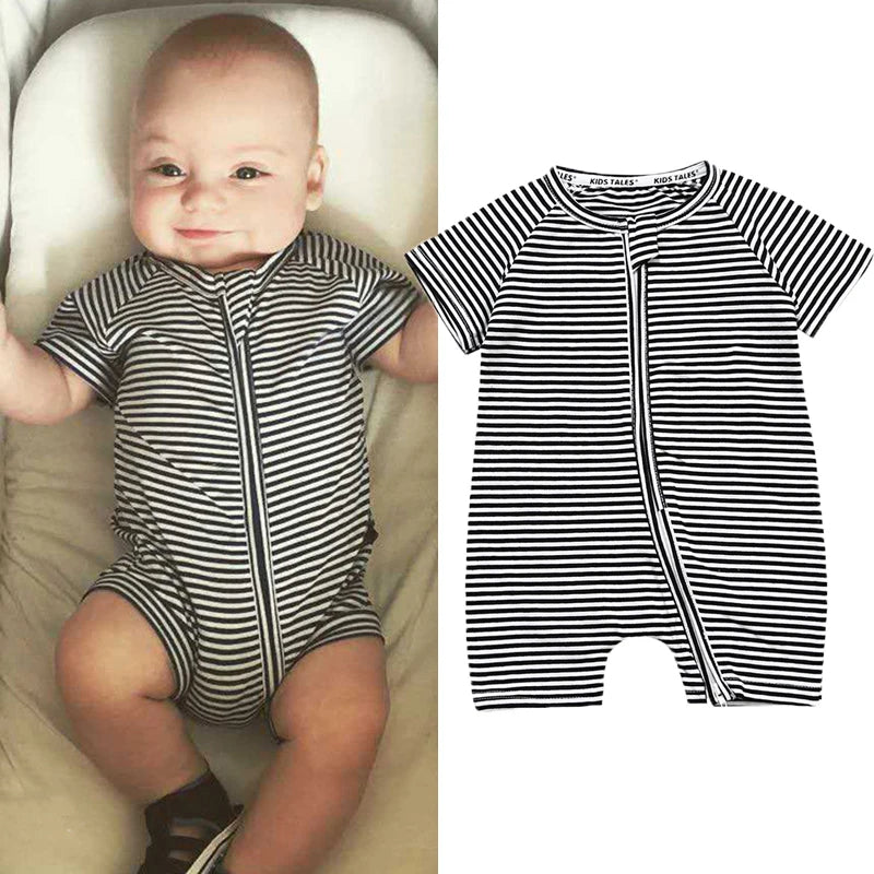 Baby-Strampler, kurzärmelig, Baumwolle, Unisex, bequemer Jumpsuit