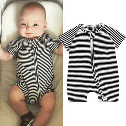 Baby-Strampler, kurzärmelig, Baumwolle, Unisex, bequemer Jumpsuit