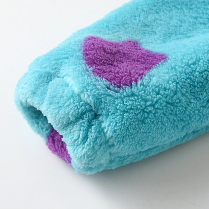 Lioraitiin Baby Winter Jumpsuit Fleece Horn Hood