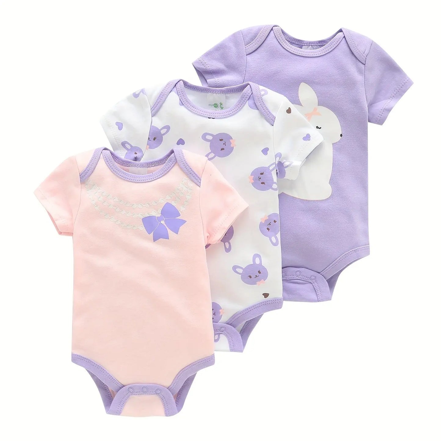 3-teiliges Baby-Strampler-Set, Kurzarm, Sommeroutfit