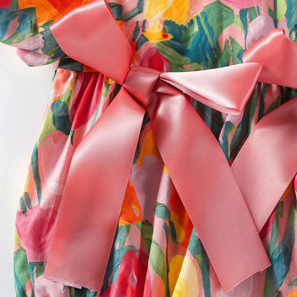 Tulip Romper Set – Girls Bodysuit with Headband 