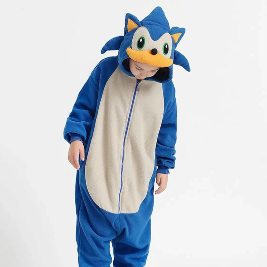 Kinder Igel-Einteiler Fleece-Pyjama Cartoon-Overall