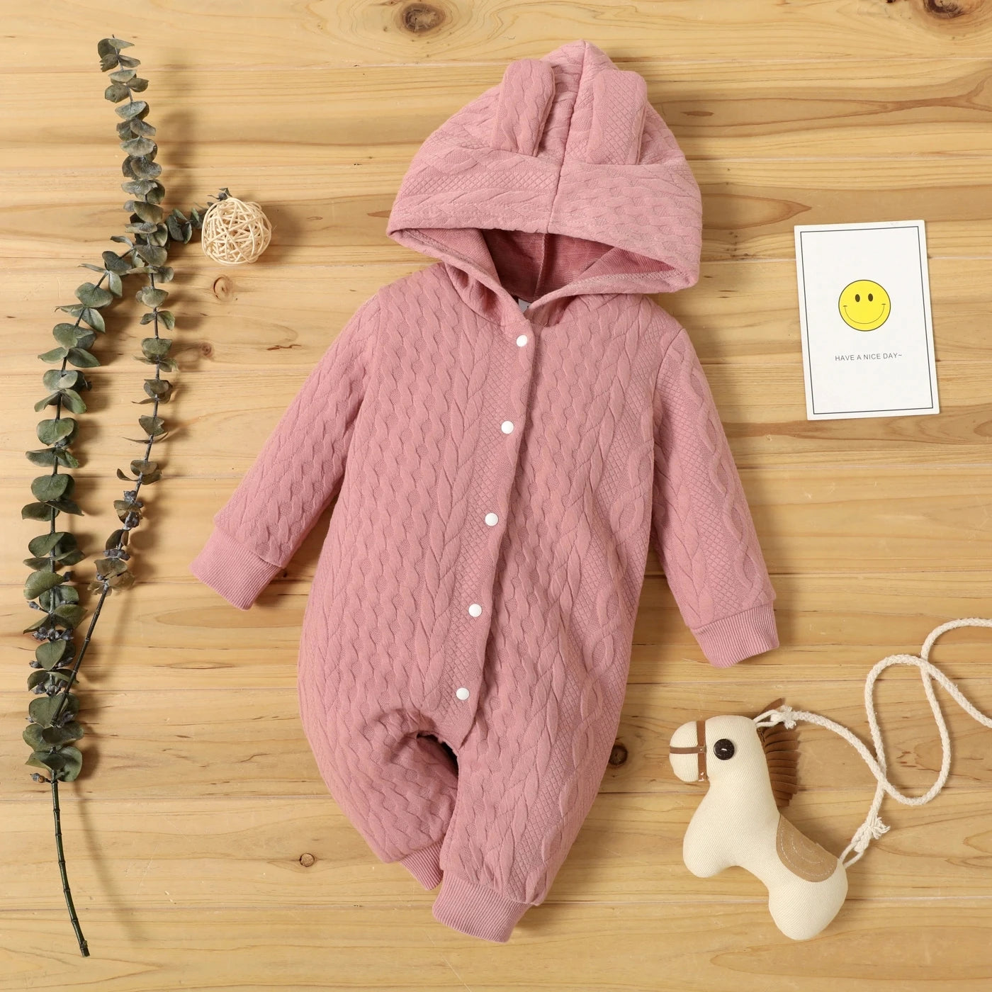 Warm Baby Jumpsuit with Ears