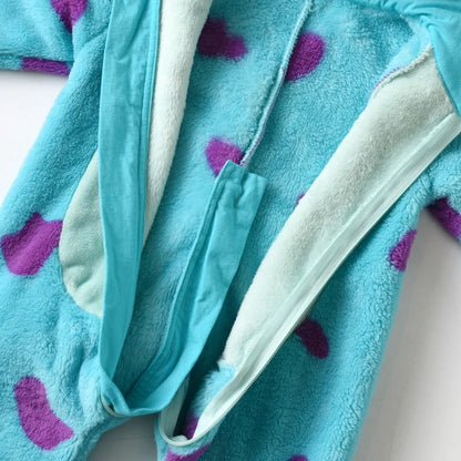 Lioraitiin Baby Winter Jumpsuit Fleece Horn Hood