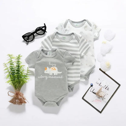 3-teiliges Baby-Strampler-Set, Kurzarm, Sommeroutfit
