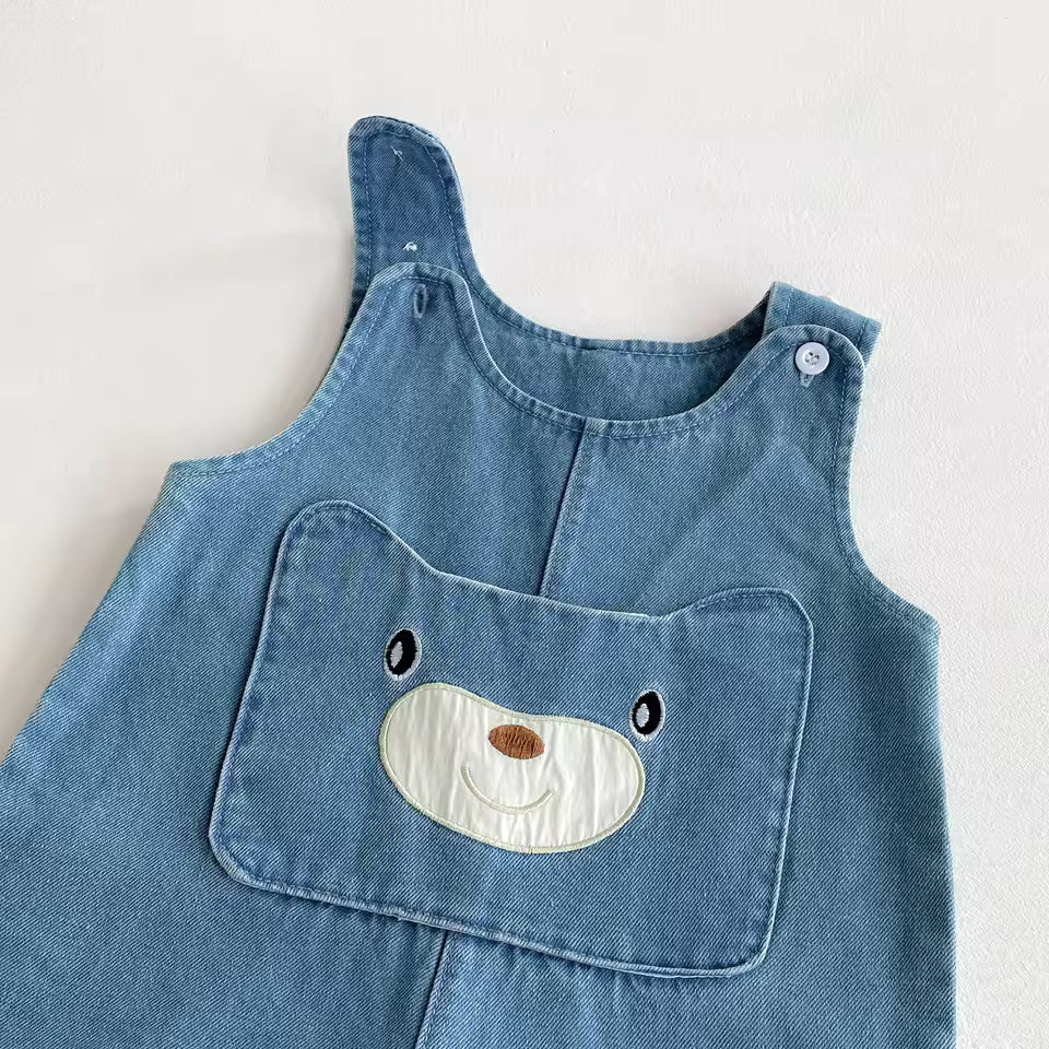 Denim overalls for boys
