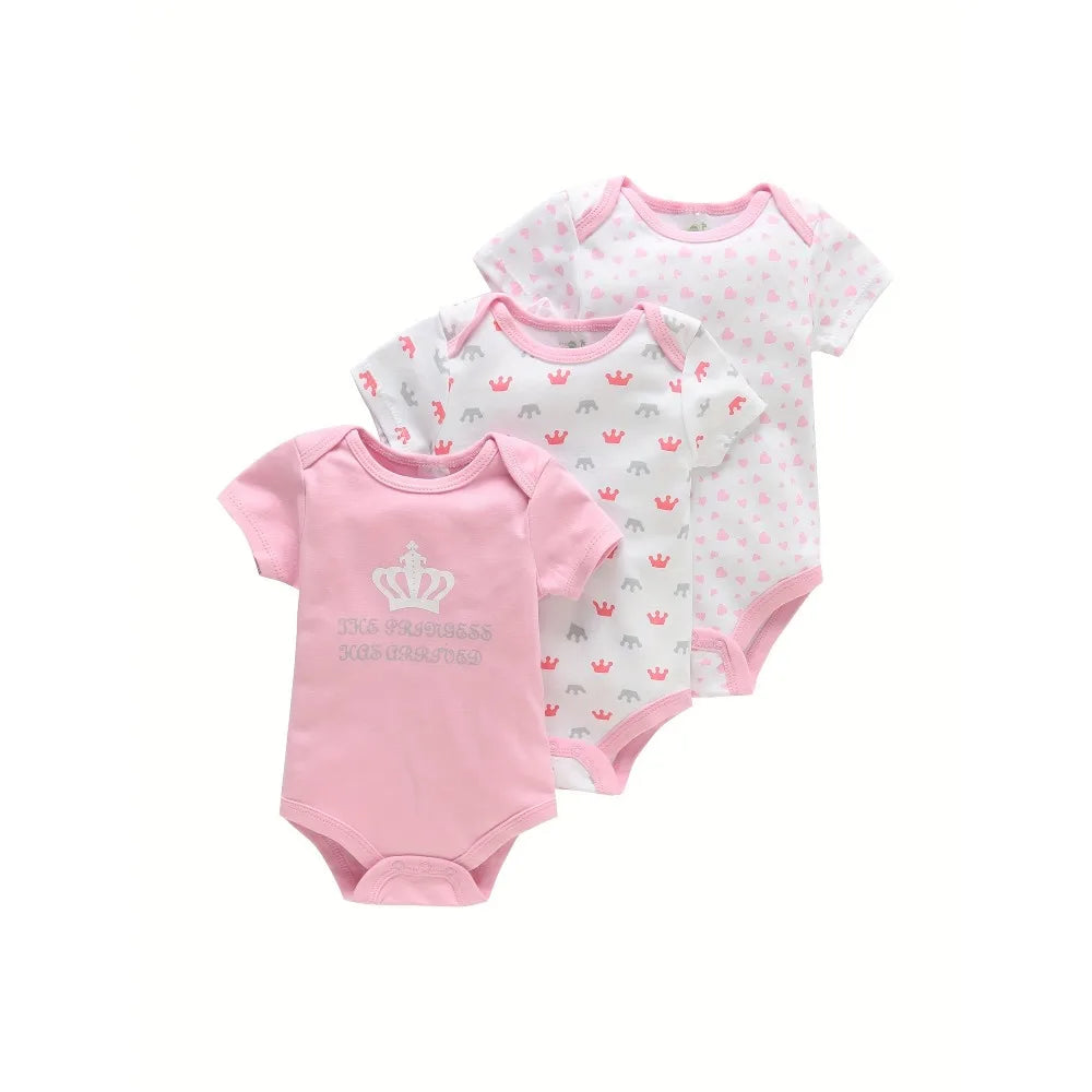 3-teiliges Baby-Strampler-Set, Kurzarm, Sommeroutfit