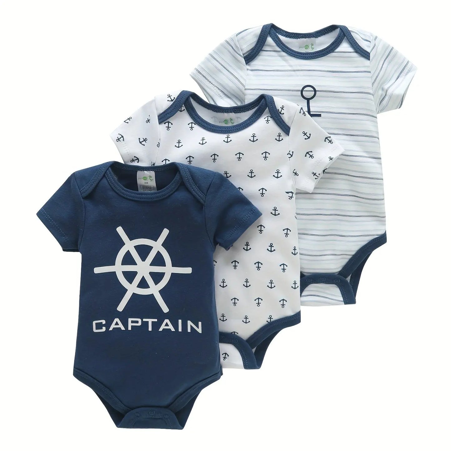 3-teiliges Baby-Strampler-Set, Kurzarm, Sommeroutfit