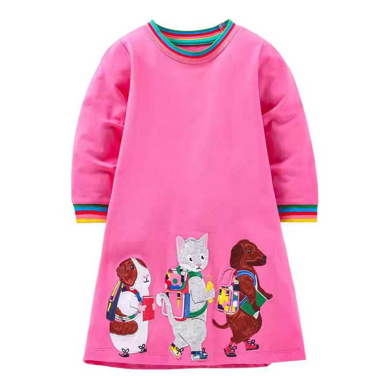 Toddler Rainbow Print Dress
