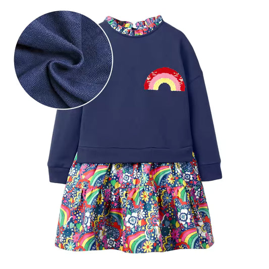 Toddler Rainbow Print Dress