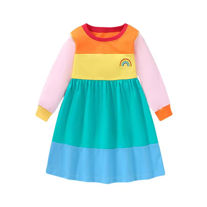 Toddler Rainbow Print Dress
